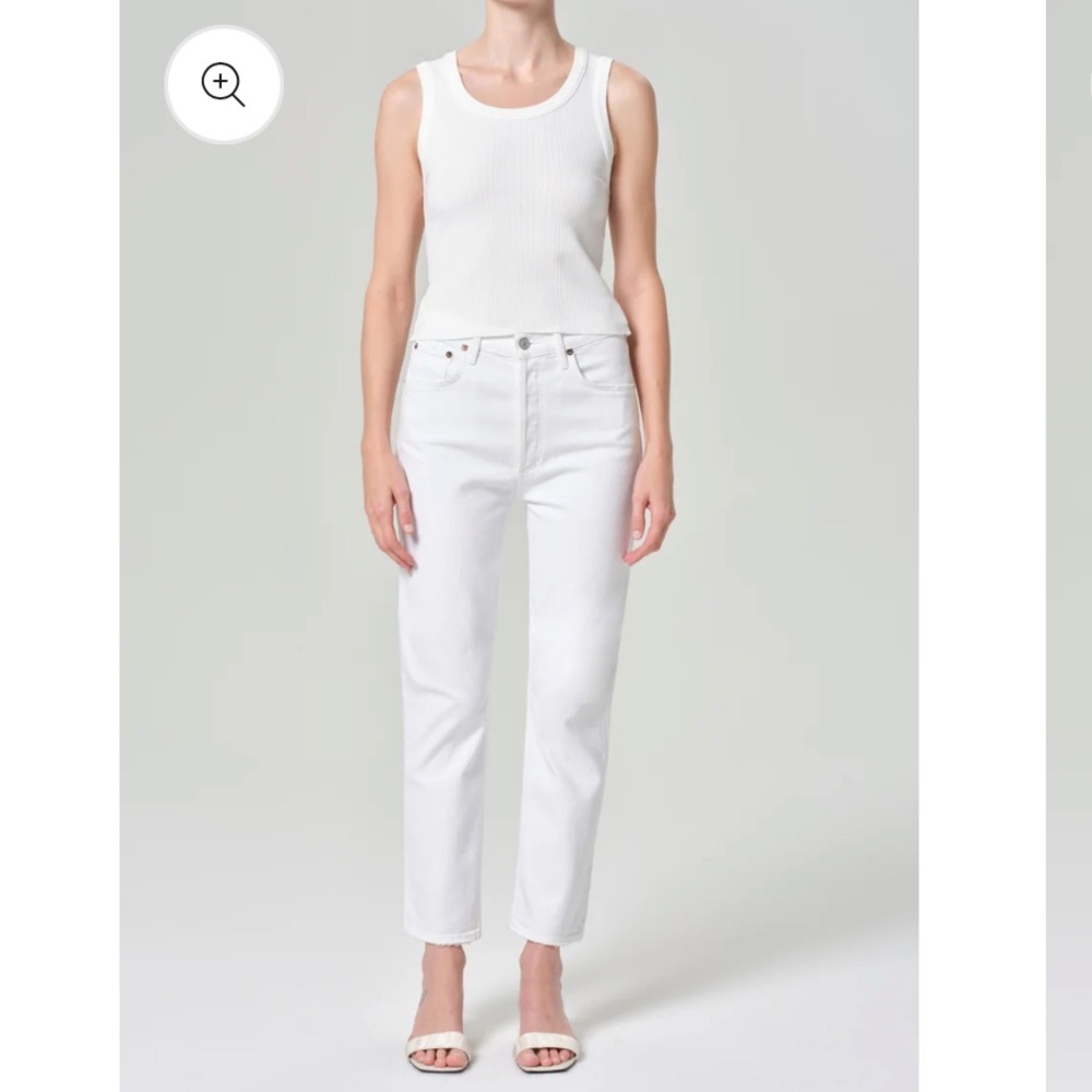 AGOLDE Riley Crop white jeans size 25